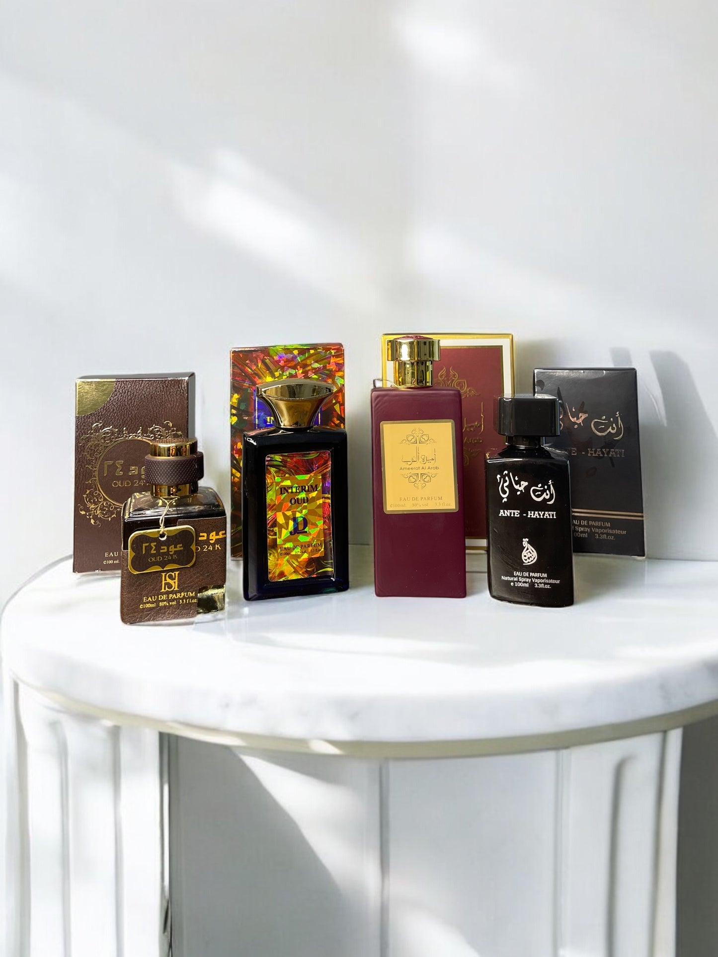 SET 4 PARFUMURI BARBATI 100ml - OUD24K, INTERIM OUD, AMEERAT AL ARAB & ANTE HAYATI