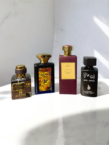 SET 4 PARFUMURI BARBATI 100ml - OUD24K, INTERIM OUD, AMEERAT AL ARAB & ANTE HAYATI