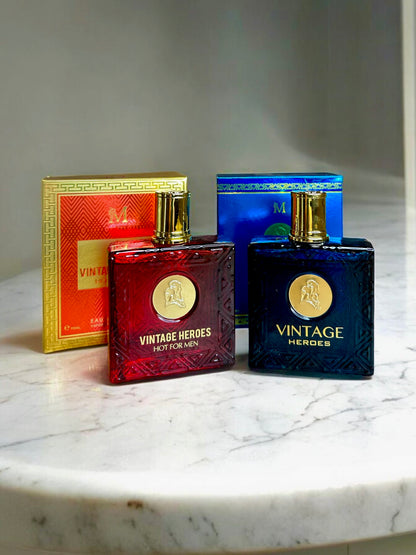 SET 2 PARFUMURI BARBATI 100ml - VINTAGE HEROS (red & blue)