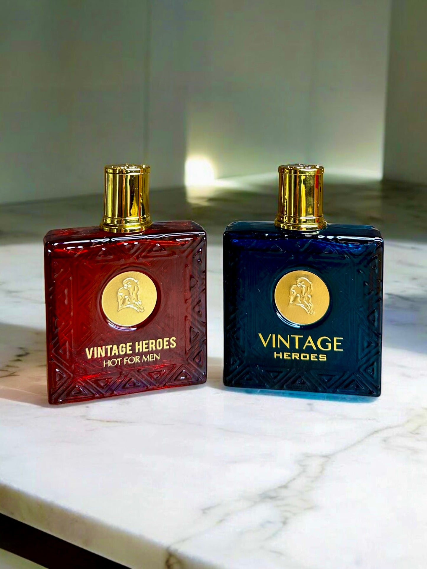 SET 2 PARFUMURI BARBATI 100ml - VINTAGE HEROS (red & blue)