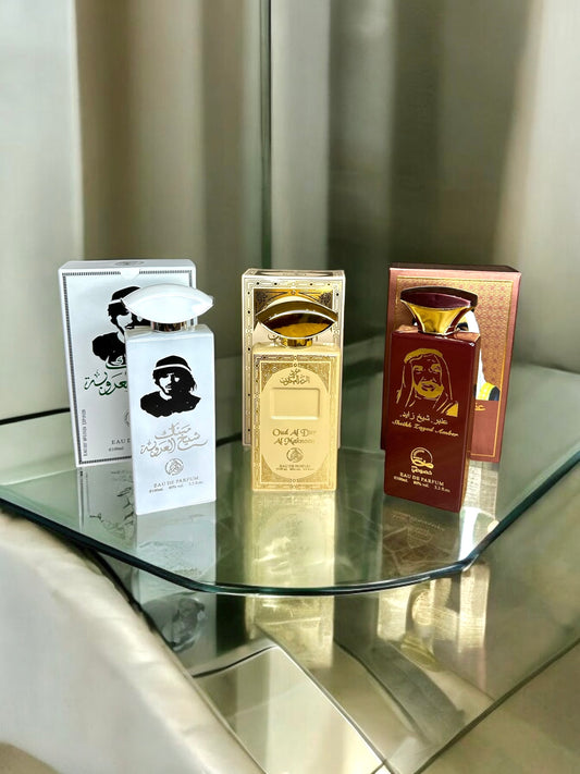 SET 3 PARFUMURI UNISEX - SHEIKH ZAYED MUSK, OUD AL DUR, SHEIKH ZAYED AMBER