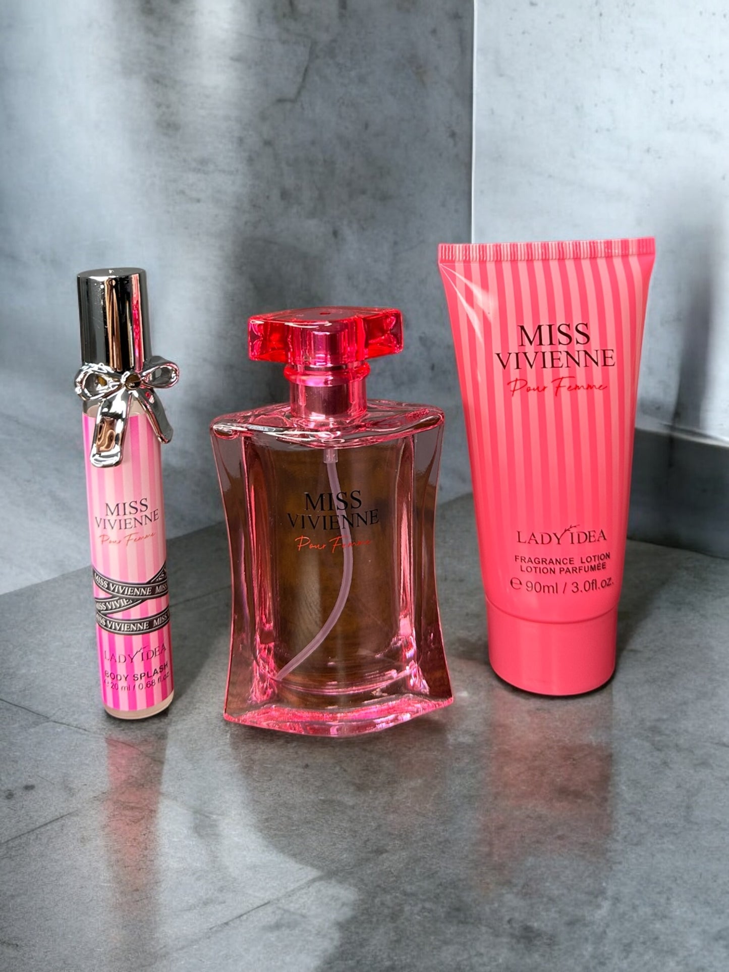 SET 3 PRODUSE DAMA - MISS VIVIENNE - parfum 50ml, crema parfumata 90ml & mini parfum 20ml