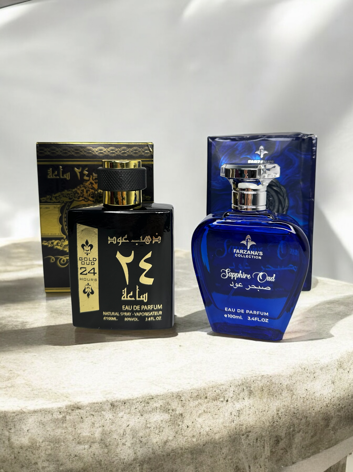 SET 2 PARFUMURI ARABESTI BARBATI 100ml- Sapphire Oud & Gold Oud24h