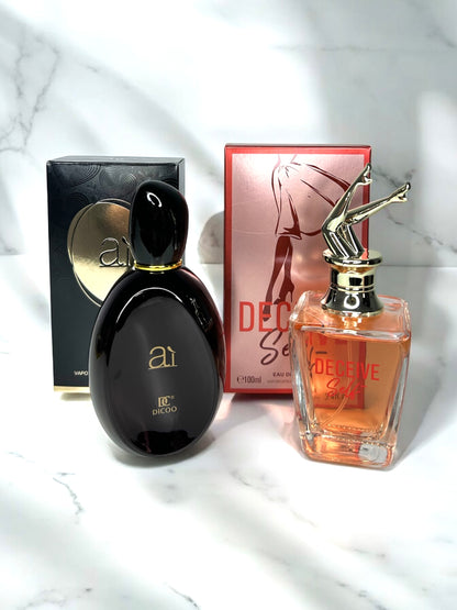 SET 2 PARFUMURI DAMA 100ml - DECEIVE SELF & AI BLACK