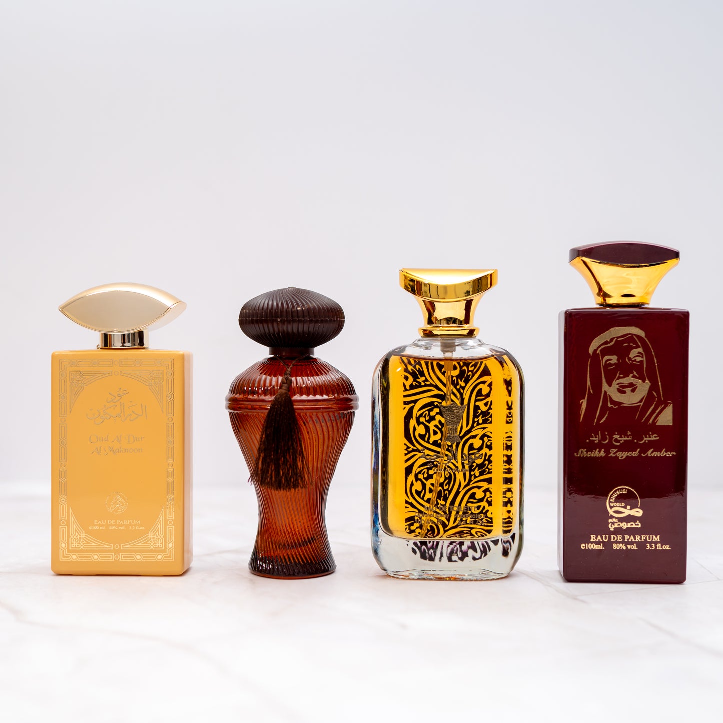 SET 4 PARFUMURI UNISEX - Oud Al Wajeh, Oud Al Dur, Sheikh Zayed Amber & Oud Kashmir