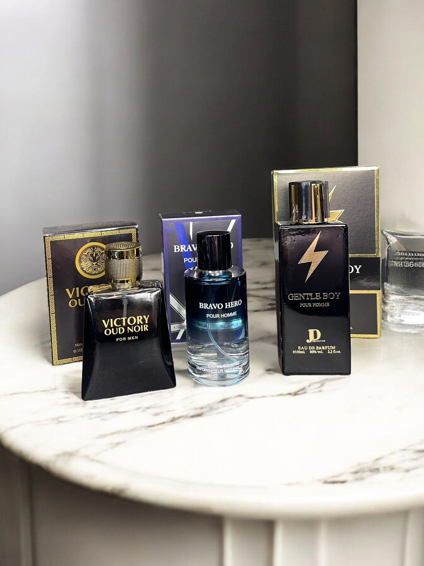 SET 3 PARFUMURI 100ml BARBATI - Victory Oud Noir, Bravo Hero, Gentle Boy